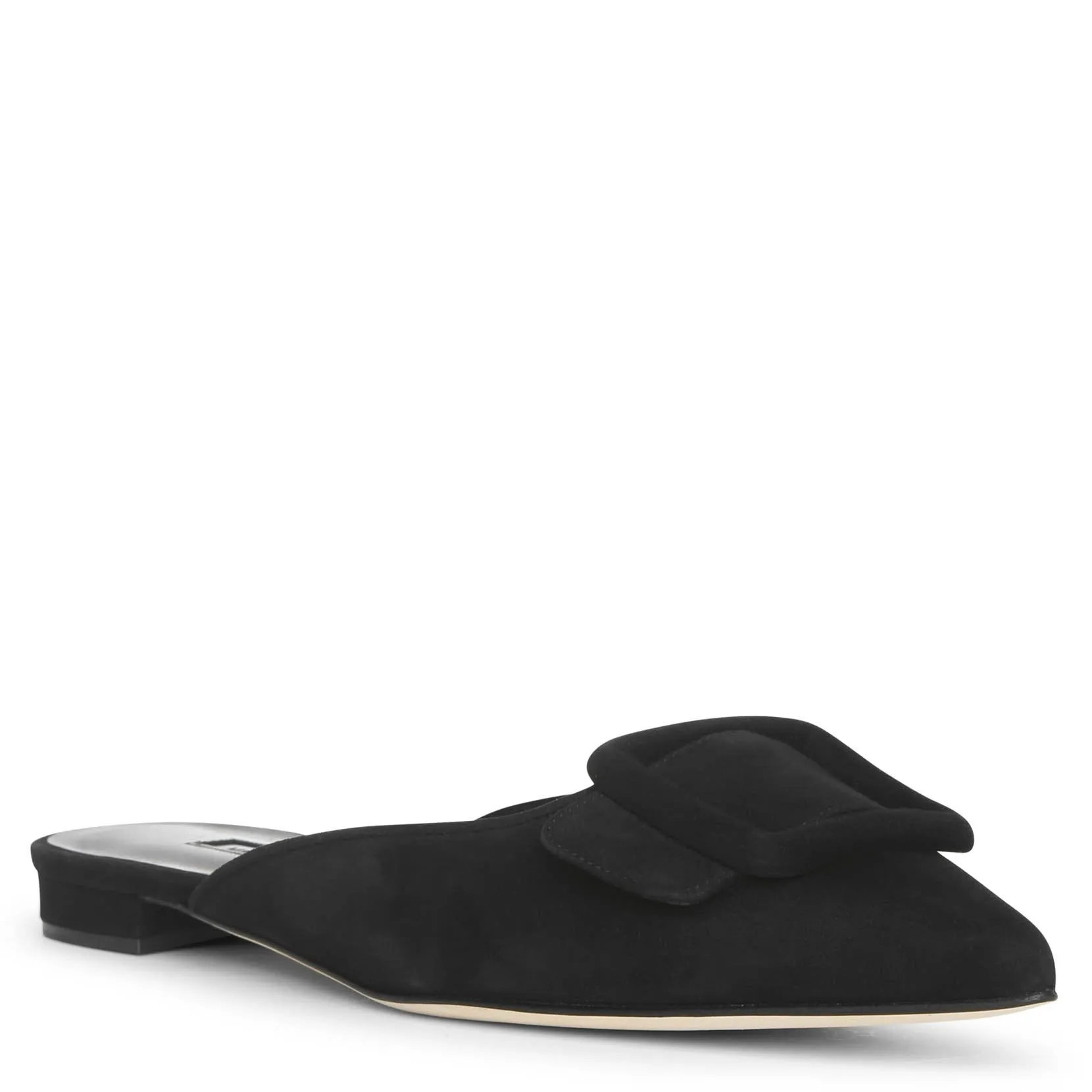 Maysaleflat black suede mule flats