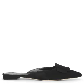 Maysaleflat black suede mule flats