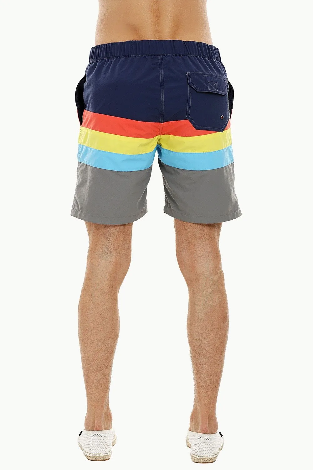 Mens Sporty Multicolour Quickdry Swimshorts