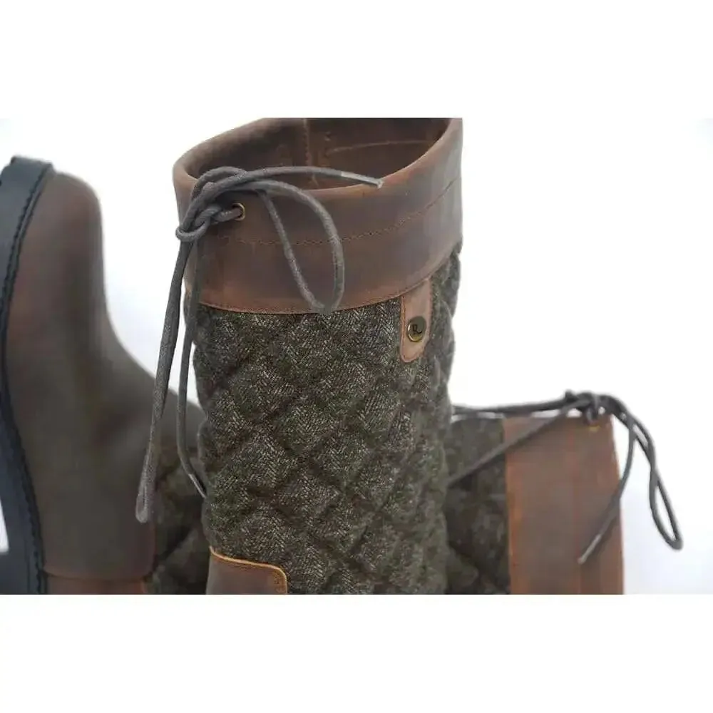Rhinegold Elite Georgia Tweed Leather Country Boots