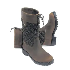 Rhinegold Elite Georgia Tweed Leather Country Boots