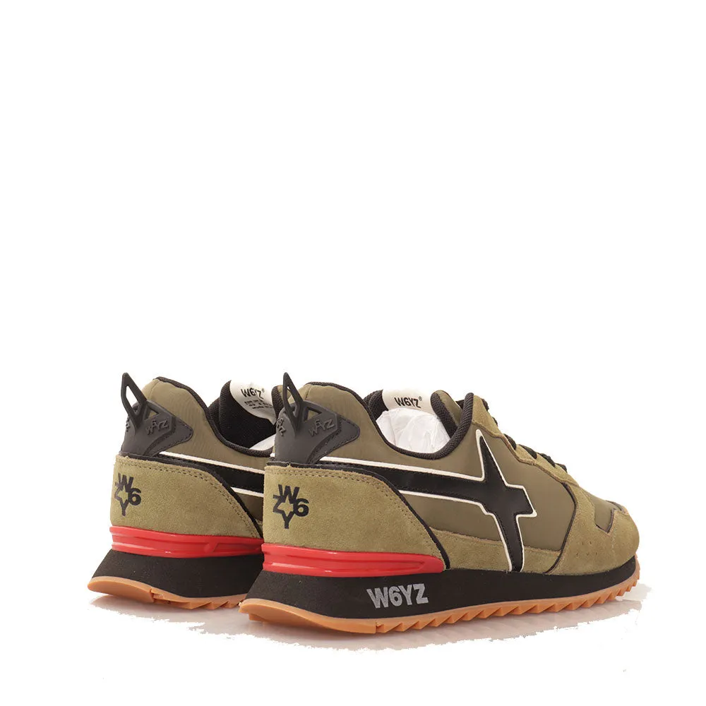 Scarpe Uomo W6YZ Sneakers Jet-M. in Tessuto Tecnico e Suede colore Militare Militare