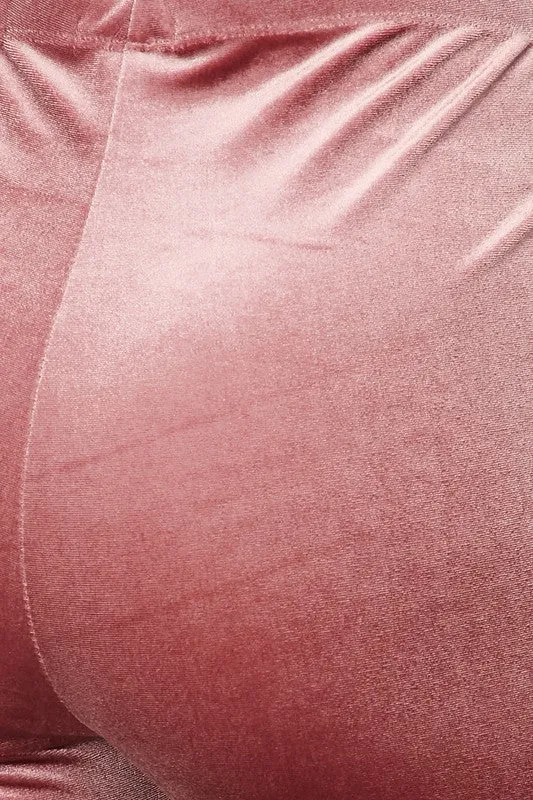 Smoky Mauve Velvet Bike Shorts