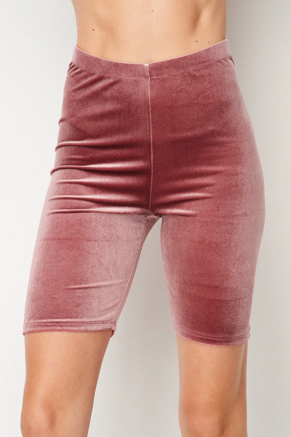 Smoky Mauve Velvet Bike Shorts
