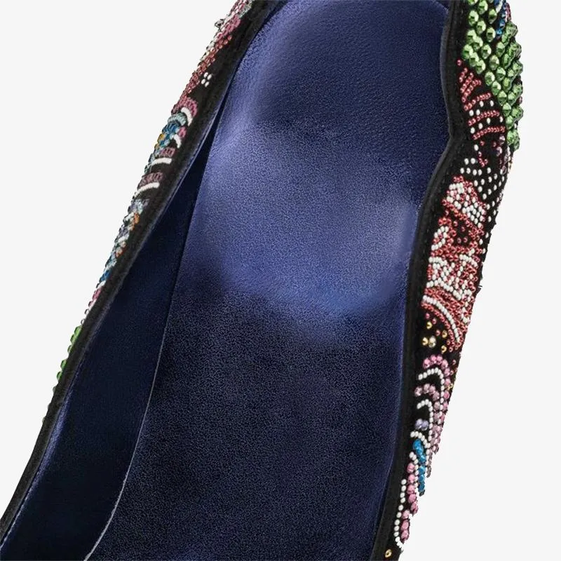Velvet Pumps with Starlight Embroidery