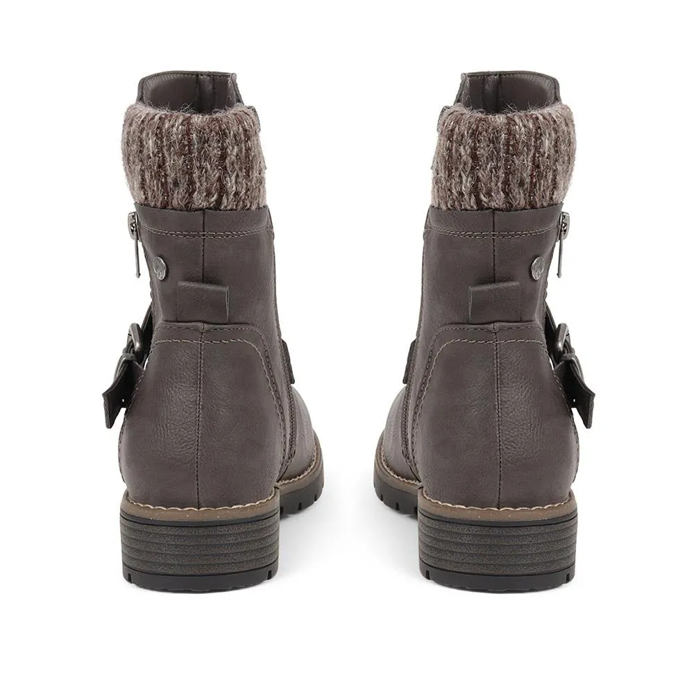 Water-Resistant Biker Boots - WBINS38033 / 324 161